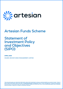 Artesian Funds Scheme Statement of Investment Policy and Objectives