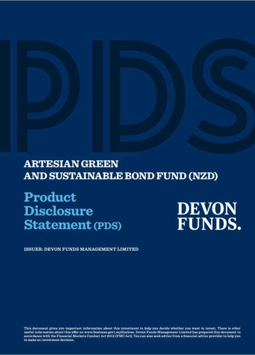 Artesian Green and Sustainable Bond Fund NZD PDS